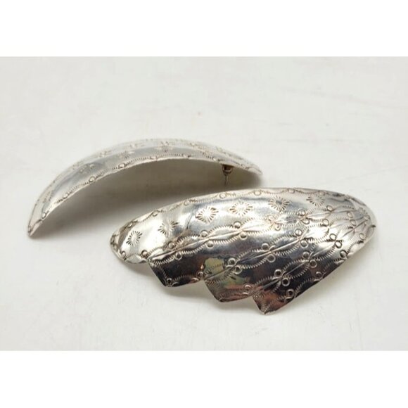 Stunning Hand Made Sterling Silver Statement Earrings Southwest Native Tribal - Picture 9 of 16